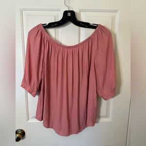 GAP Pink Off-Shoulder Blouse